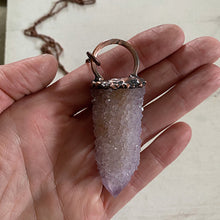 Load image into Gallery viewer, Amethyst Spirit Quartz Necklace with Purple Agate Accent Chain #2 - Ready to Ship
