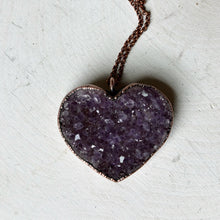 Load image into Gallery viewer, Druzy Heart “Shine On” Necklace #2 - Ready to Ship
