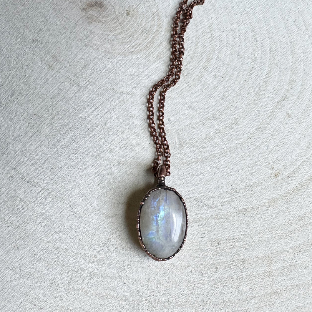 Rainbow Moonstone Necklace #3 - Ready to Ship