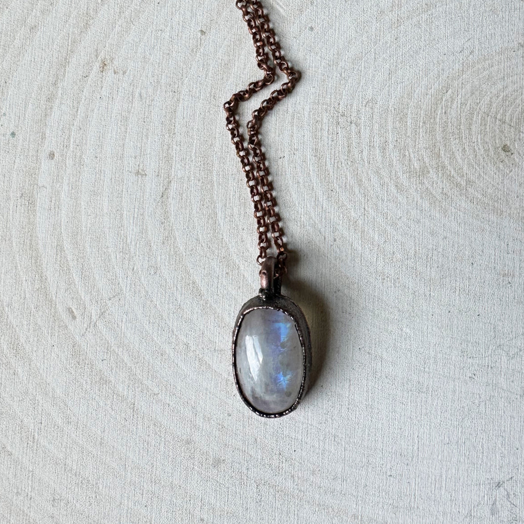 Rainbow Moonstone Necklace #2 - Ready to Ship