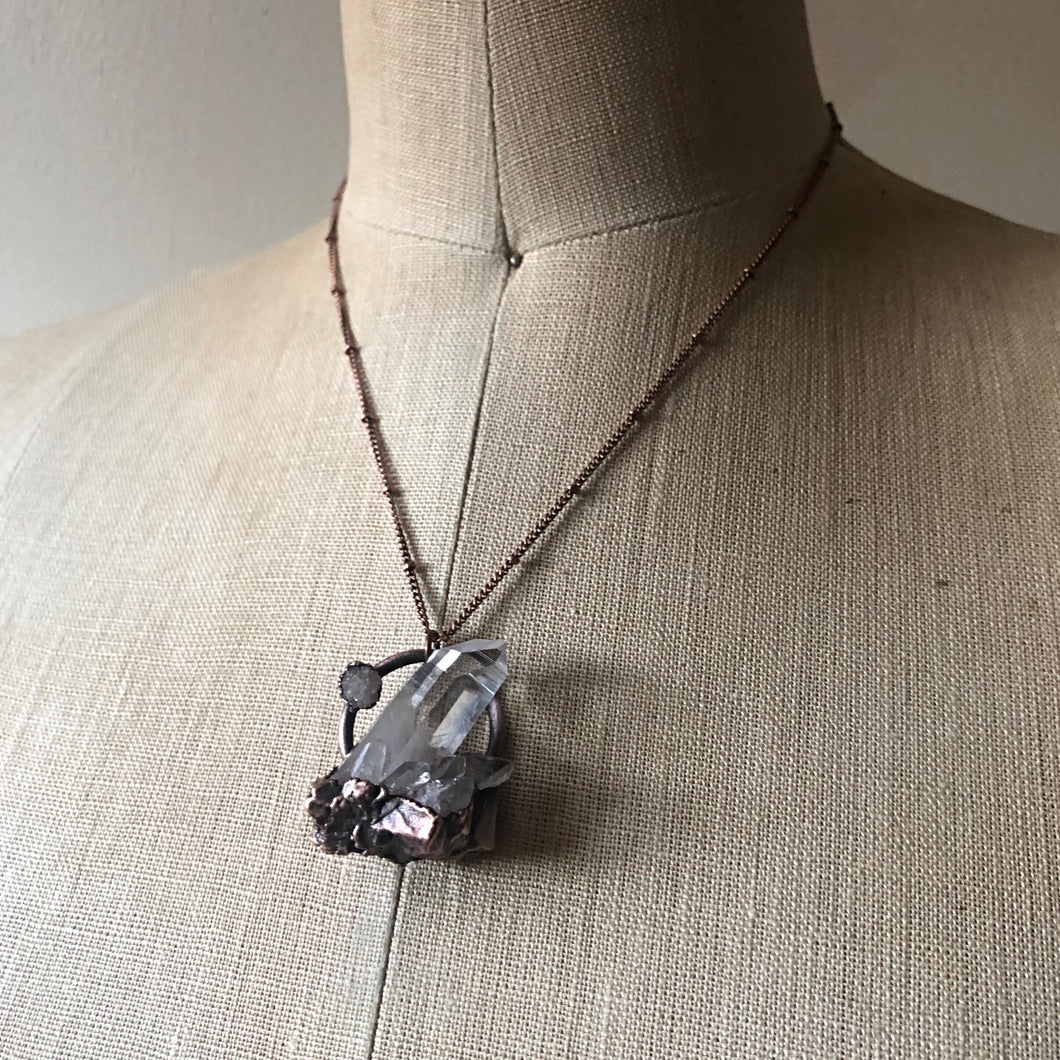 North Star Clear Quartz Cluster Necklace - Ready to Ship