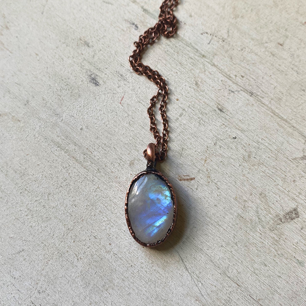 Rainbow Moonstone Necklace #2 - Ready to Ship