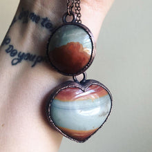 Load image into Gallery viewer, Polychrome Jasper Moon Necklace #3
