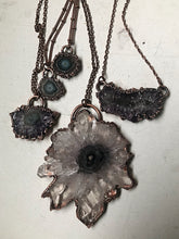 Load image into Gallery viewer, Amethyst Stalactite Slice Necklaces - Snow Moon Collection
