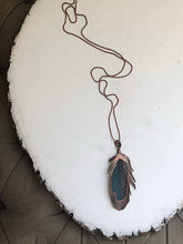 Load image into Gallery viewer, Electroformed Macaw Feather Necklace - Ready to Ship (5/17 Update)
