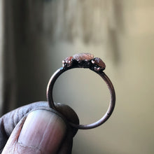 Load image into Gallery viewer, Raw Sunstone Triple Stacking Ring  - Ready to Ship
