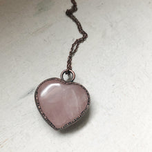 Load image into Gallery viewer, Rose Quartz Heart Necklace #5
