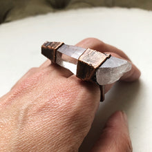 Load image into Gallery viewer, Raw Clear Quartz Point Two Finger Ring (5/17 Update)
