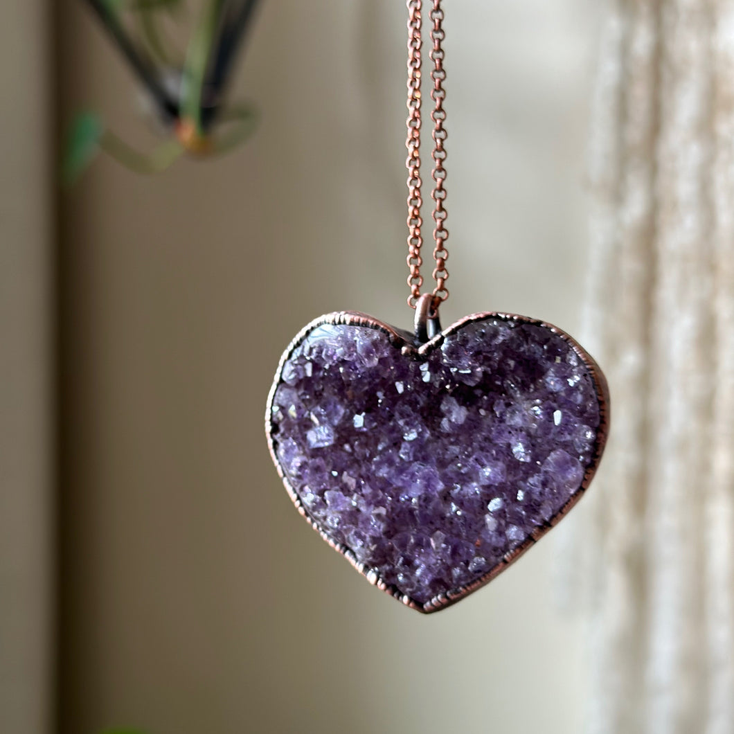Druzy Heart “Shine On” Necklace #2 - Ready to Ship