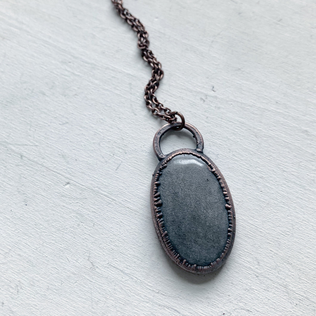 Silver Obsidian Necklace #2