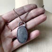 Load image into Gallery viewer, Silver Obsidian Necklace #2
