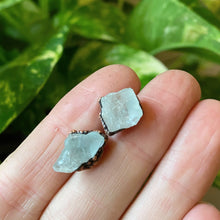 Load image into Gallery viewer, Raw Aquamarine Stud Earrings - Made to Order
