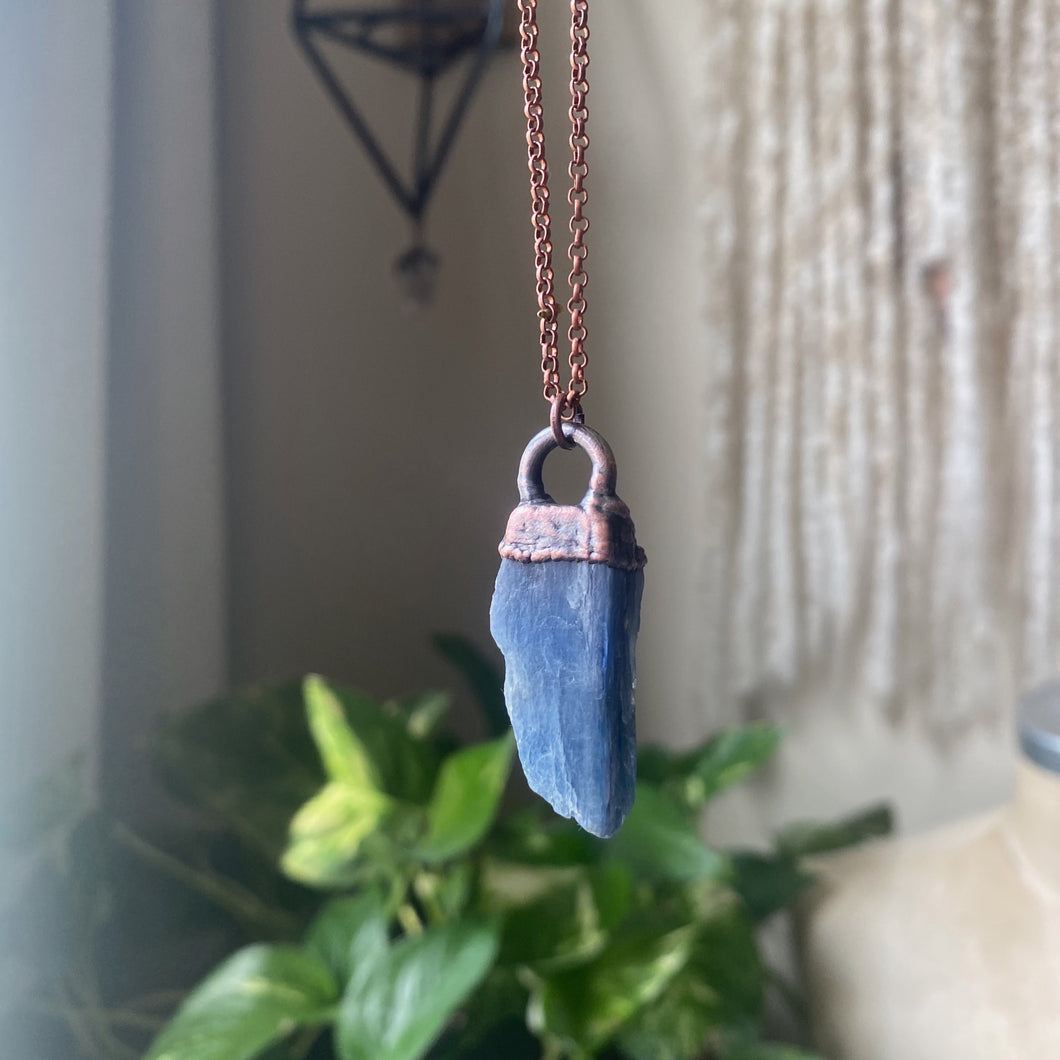 Raw Blue Kyanite Necklace #1 - Ready to Ship