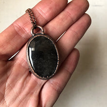 Load image into Gallery viewer, Silver Obsidian Oval Necklace #2 - Ready to Ship
