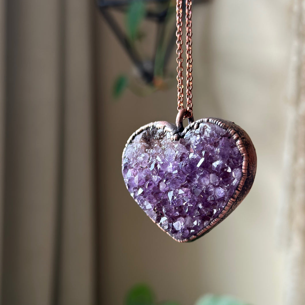 Druzy Heart “Shine On” Necklace #1 - Ready to Ship