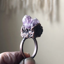 Load image into Gallery viewer, Raw Amethyst Cluster Ring #3 (Size 7.75) - Ready to Ship
