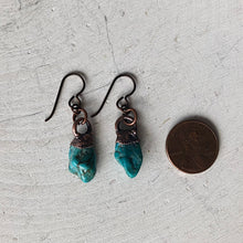 Load image into Gallery viewer, Raw Kingman Turquoise Hanging Earrings #3 - Ready to Ship (4/25 Update)
