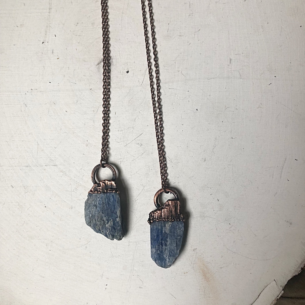 Raw Blue Kyanite Necklace - Ready to Ship