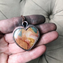 Load image into Gallery viewer, Polychrome Jasper Heart Necklace #7
