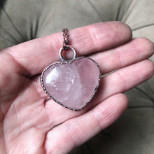 Load image into Gallery viewer, Rose Quartz Heart Necklace #4
