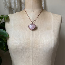 Load image into Gallery viewer, Rose Quartz Heart Necklace #2
