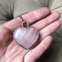 Load image into Gallery viewer, Rose Quartz Heart Necklace #5
