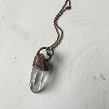 Load image into Gallery viewer, Raw Clear Quartz Point with Labradorite Necklace - Ready to Ship
