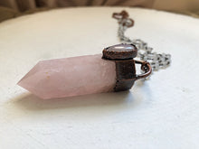 Load image into Gallery viewer, Rose Quartz Point with Rainbow Moonstone Necklace - Ready to Ship (5/17 Update)
