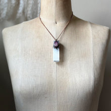 Load image into Gallery viewer, Selenite &amp; Pink Sapphire Necklace - Ready to Ship
