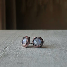 Load image into Gallery viewer, Rainbow Moonstone Stud Earrings #2 - Ready to Ship
