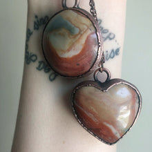 Load image into Gallery viewer, Polychrome Jasper Moon Necklace #14
