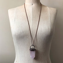 Load image into Gallery viewer, Large Rose Quartz Point Necklace - Ready to Ship
