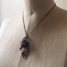 Load image into Gallery viewer, Butterfly Wing &amp; Raw Mineral Necklace
