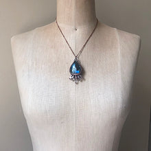 Load image into Gallery viewer, Blue Labradorite Teardrop &amp; Five Crystal Necklace - Ready to Ship
