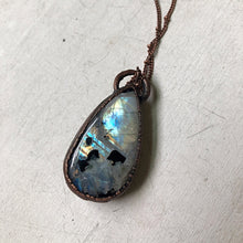 Load image into Gallery viewer, Rainbow Moonstone Necklace Teardrop #2 - Ready to Ship
