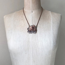 Load image into Gallery viewer, Raw Sunstone &amp; Small Clear Quartz Point Statement Necklace - Summer Solstice Collection 2019
