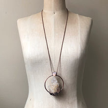 Load image into Gallery viewer, Candle Quartz &amp; Raw Sunstone Statement Necklace - Summer Solstice Collection 2019
