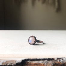 Load image into Gallery viewer, Rainbow Moonstone Ring - Round #3 (Size 4.75) - Ready to Ship
