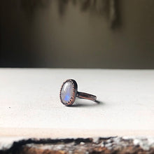 Load image into Gallery viewer, Rainbow Moonstone Ring - Oval #6 (Size 6.5) - Ready to Ship
