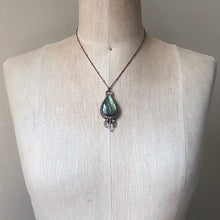 Load image into Gallery viewer, Labradorite Teardrop &amp; Three Crystal Necklace - Ready to Ship
