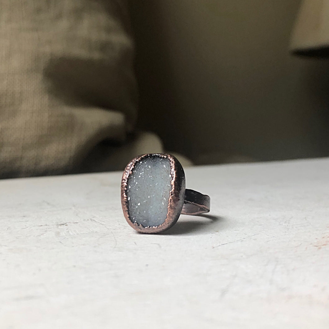 Druzy Star Cluster Ring #1 (Size 9) - Ready to Ship