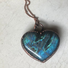 Load image into Gallery viewer, Labradorite Heart Necklace #2 - Ready to Ship
