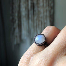Load image into Gallery viewer, Rainbow Moonstone Ring - Round #3 (Size 4.75) - Ready to Ship
