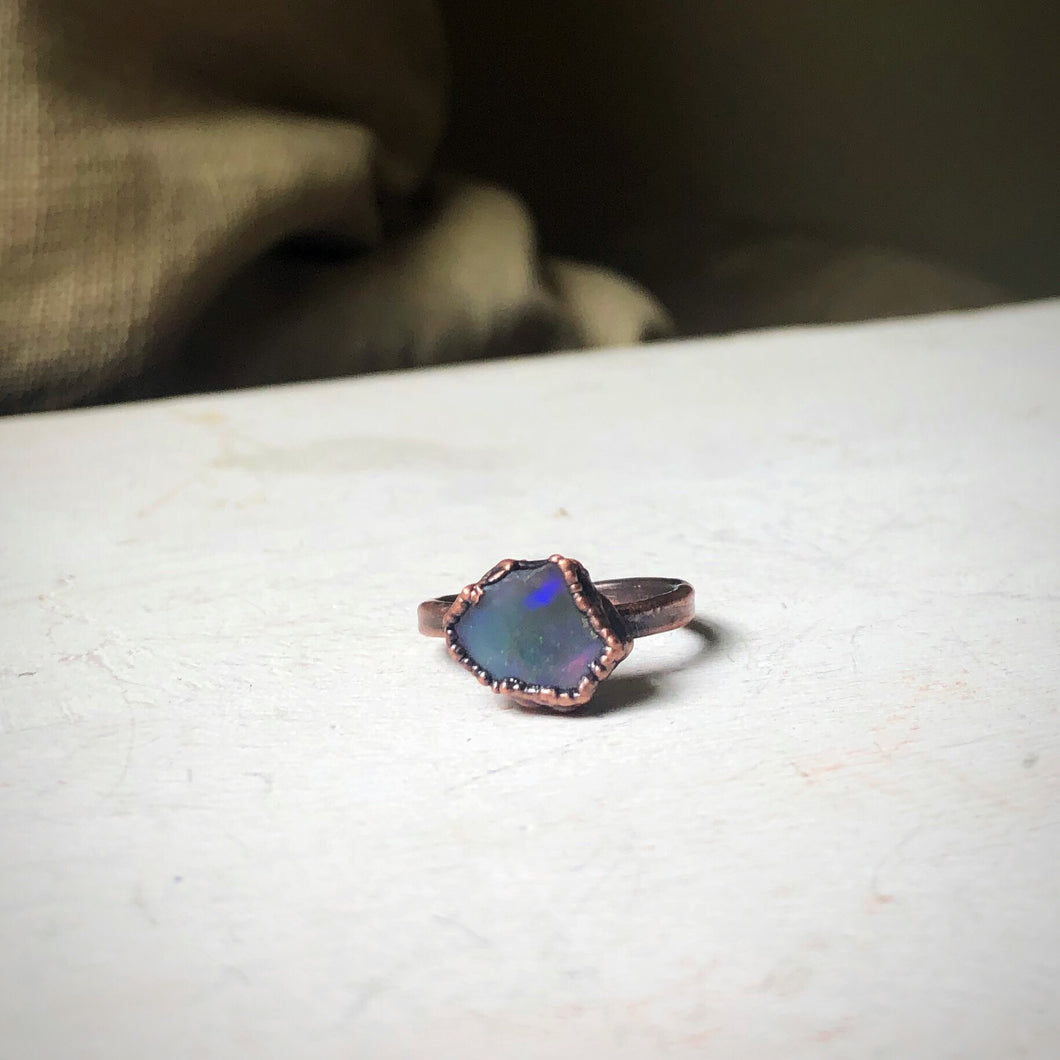 Raw Australian Opal Ring #2 (Size 6) - Ready to Ship