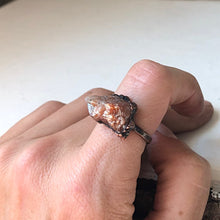 Load image into Gallery viewer, Raw Sunstone Ring #2 (Size 8.5) - Summer Solstice Collection 2019
