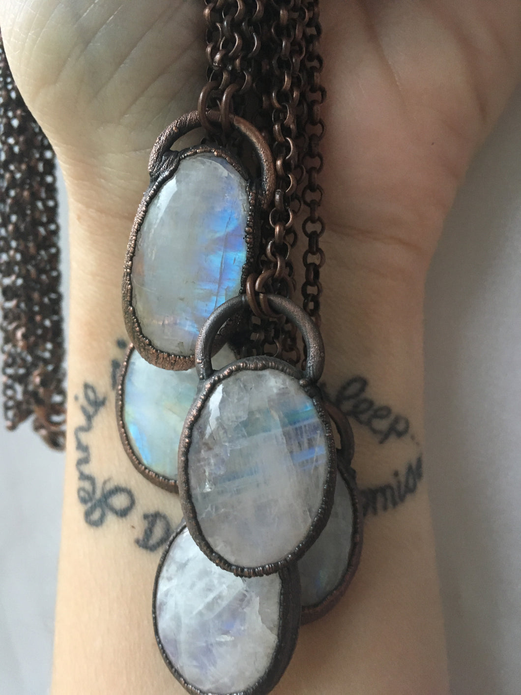 Rainbow Moonstone Necklace - Made to Order