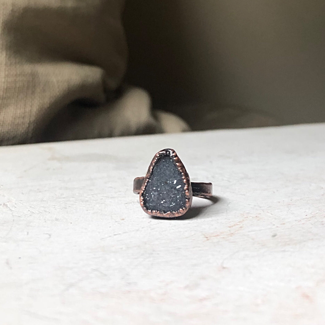 Druzy Star Cluster Ring #6 (Size 6) - Ready to Ship