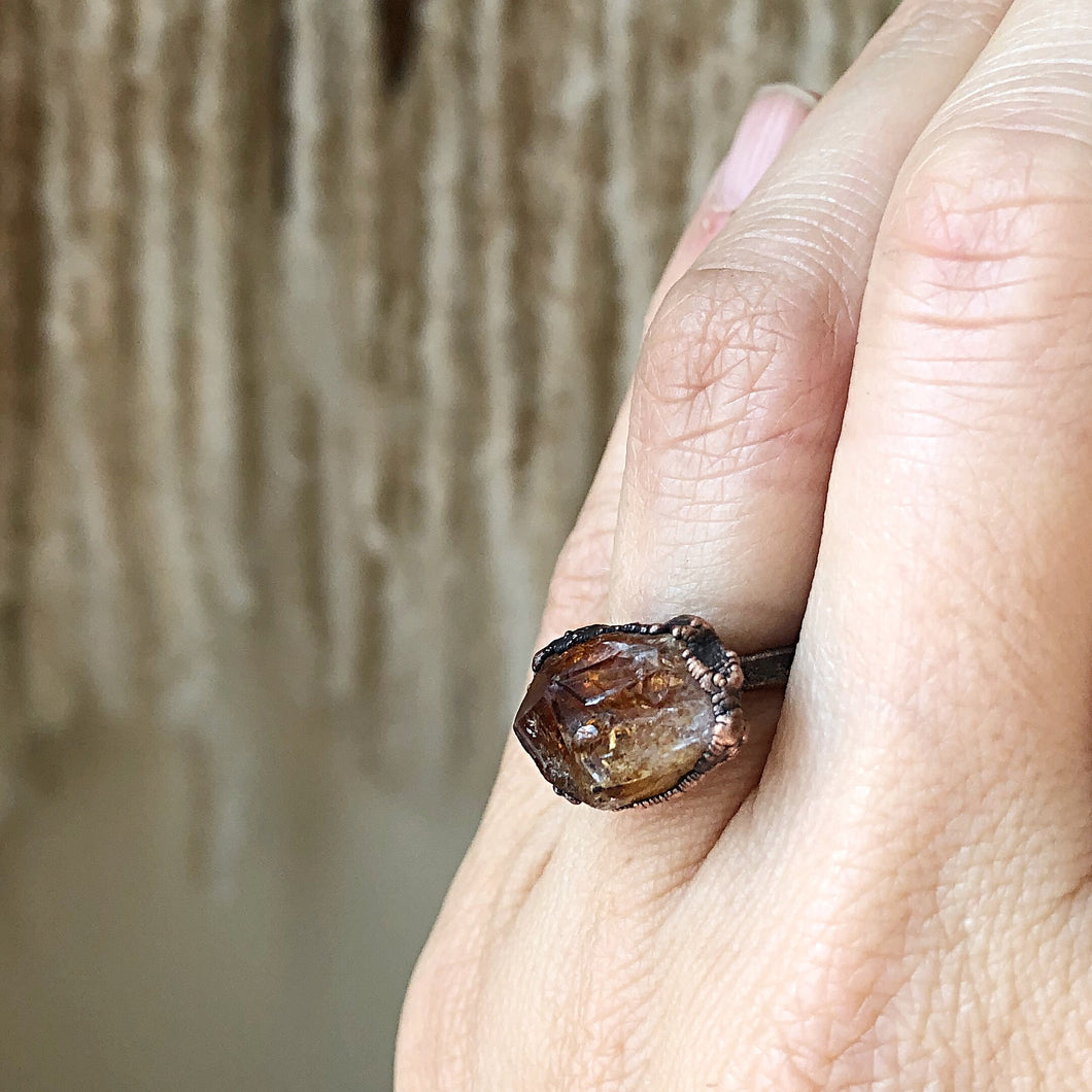 Raw Citrine Ring #1 (Size 7.5) - Summer Solstice Collection 2019