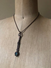 Load image into Gallery viewer, Electroformed Skeleton Arm &amp; Raw Australian Opal Necklace #1- Ready to Ship

