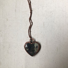 Load image into Gallery viewer, Moss Agate Heart Necklace #1 - Ready to Ship
